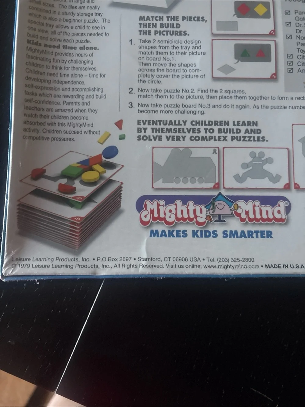 NIB New Mindful Minds Educational Geometric Puzzle Game Ages 3-8 years
